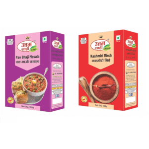 UTTAM SHAHI MASALE Combo - Pav Bhaji Masala & Kashmiri Mirch (100g Each)